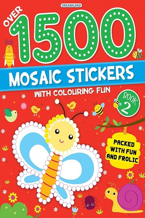 1500 Mosaic Stickers Book 2 with Colouring Fun - Sticker Book for Kids Age 4 - 8 years