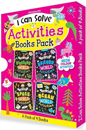 I Can Solve Activities Pack- A Set of 4 Books - I Can Solve Activity Book for Kids Age 4- 8 Years