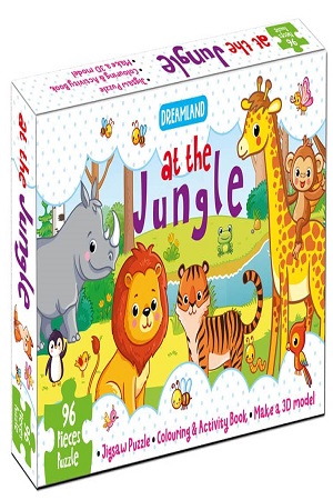 Dreamland at The Jungle Jigsaw Puzzle for Kids – 96 Pcs | with Colouring & Activity Book and 3D Model | A Perfect Jigsaw Puzzle for Little Hands