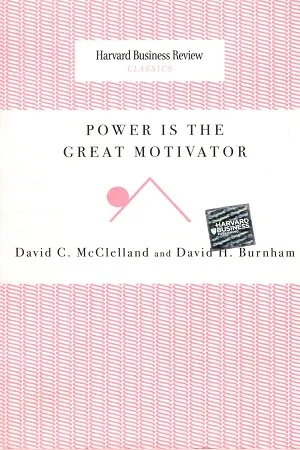 Power is the Great Motivator (Harvard Business Review Classics)
