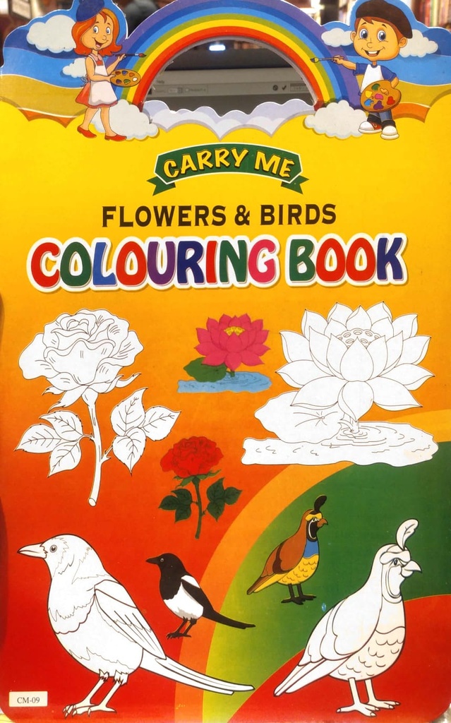 Carry Me Flowers & Birds Colouring Book CM-09