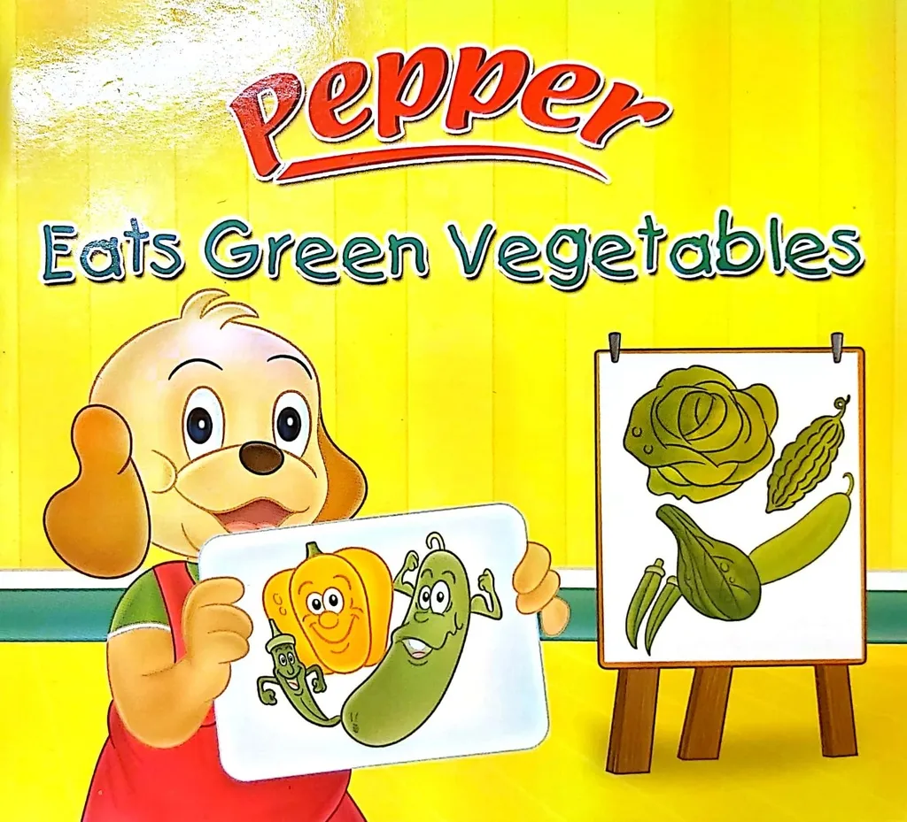 Pepper Eats Green Vegetables