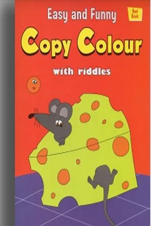 Easy and Funny Copy Colour With Riddles (Red)