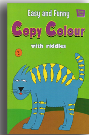 Easy and Funny Copy Colour With Riddles Green