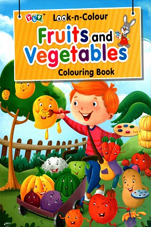 [9789386003263] Look-n-Colour : Fruits and Vegetables Coloring Book
