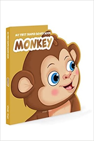 [9789354404023] My First Shaped Board book - Monkey, Die-Cut Animals, Picture Book for Children