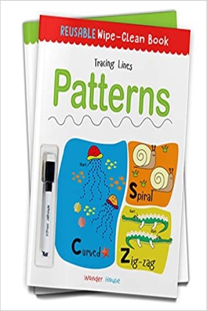 [9789388810647] Reusable Wipe And Clean Book Tracing - Lines Patterns : Trace And Practice Patterns