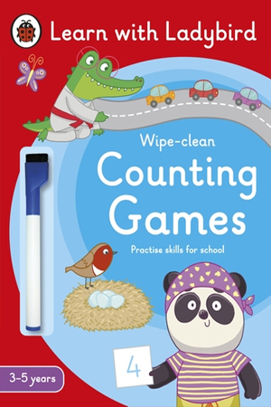 [9780241575581] Counting Games: A Learn with Ladybird Wipe-clean Activity Book (3-5 years)